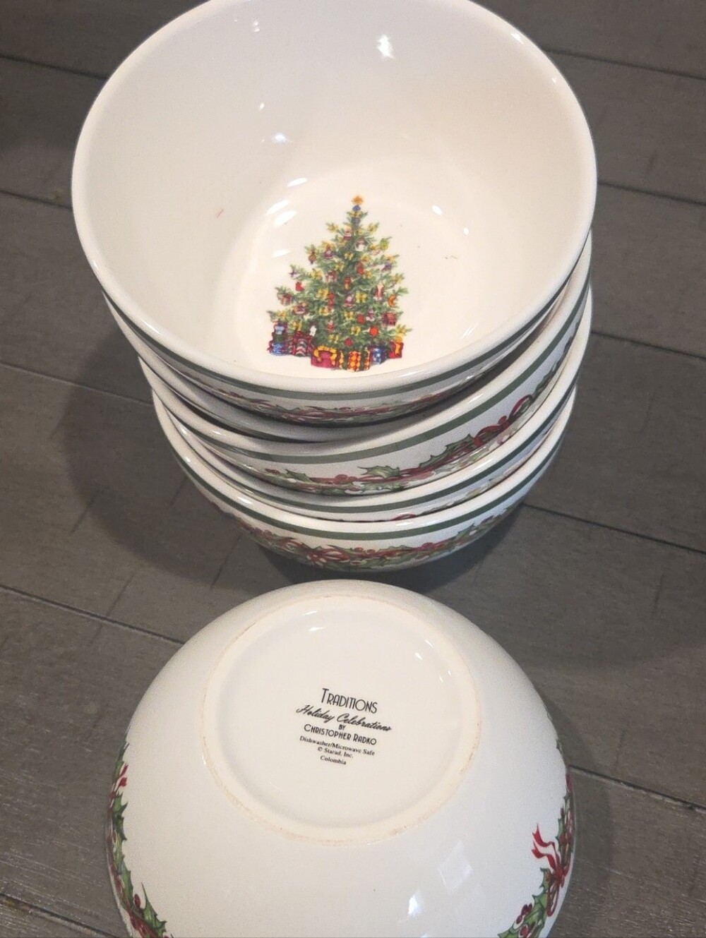 Holiday Collection Bowls By Christopher Radko.